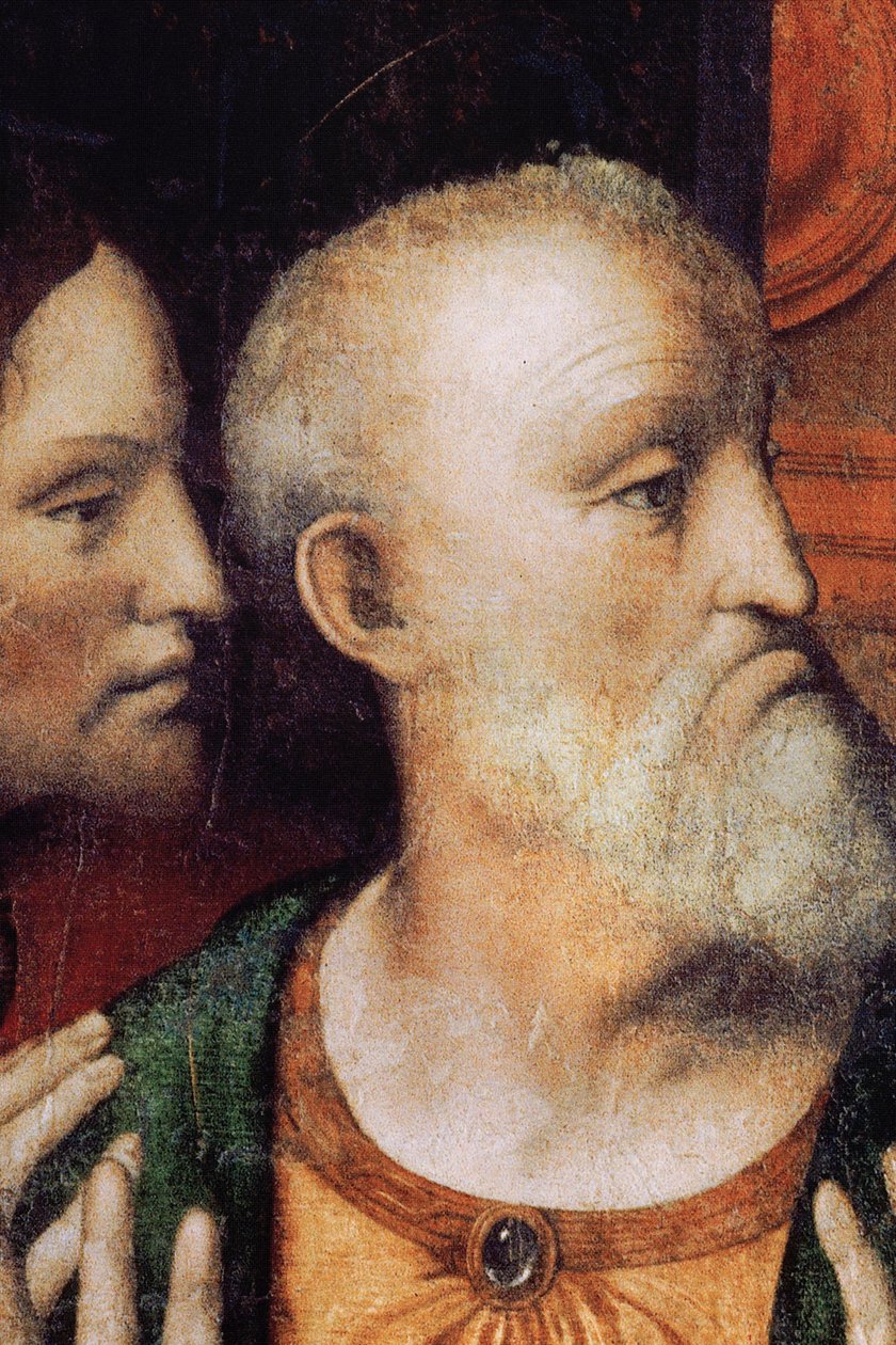 Opatství (Tongerlo Abbey). Malba. Poslední večeře. 1506-1507. Detail (malba) od Andrea Solario