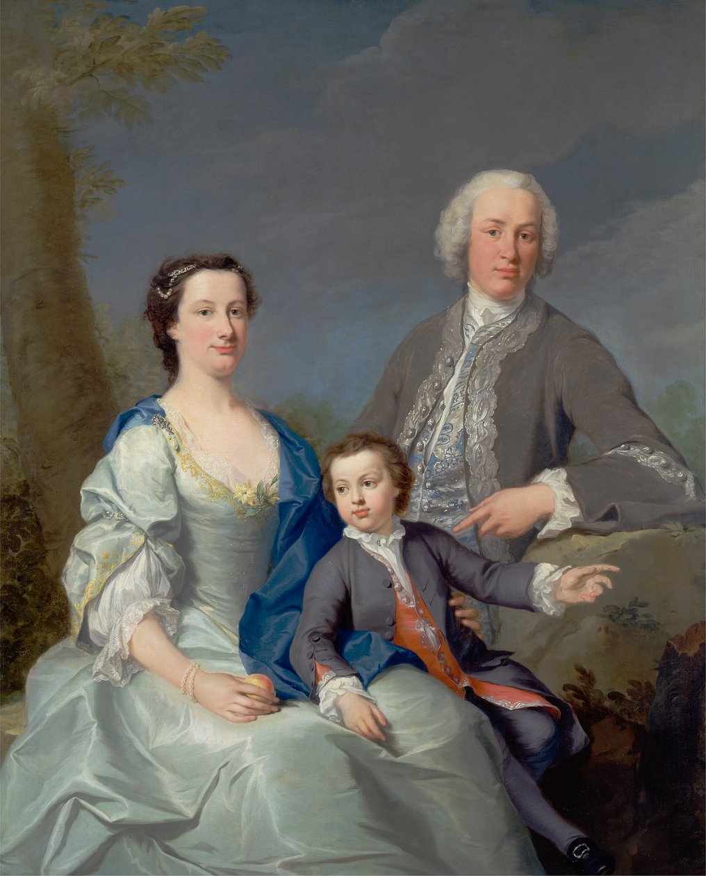 Sir Robert a lady Smythová se svým synem Herveym od Andrea Soldi