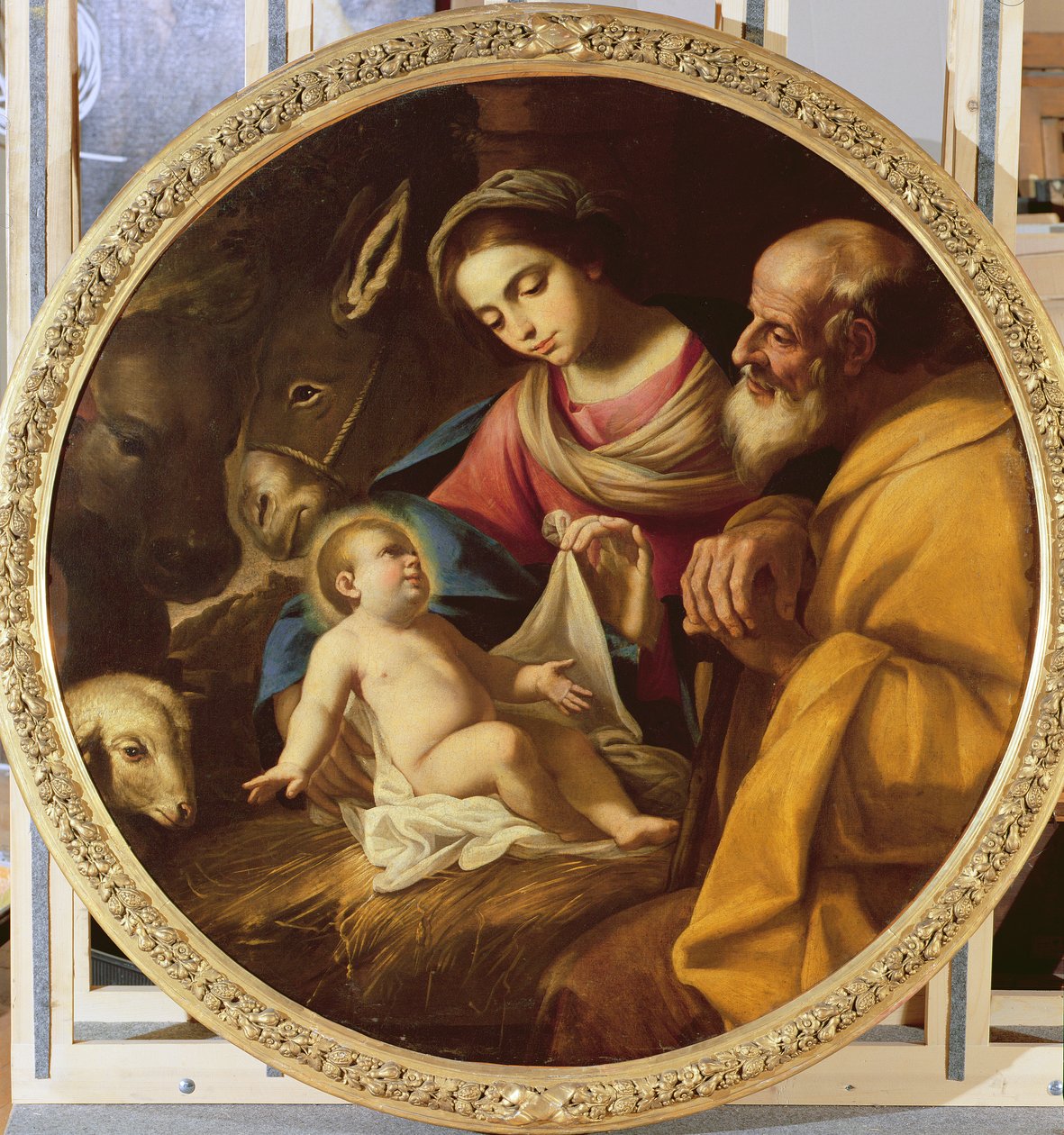 Svatá rodina (tondo) od Andrea Vaccaro