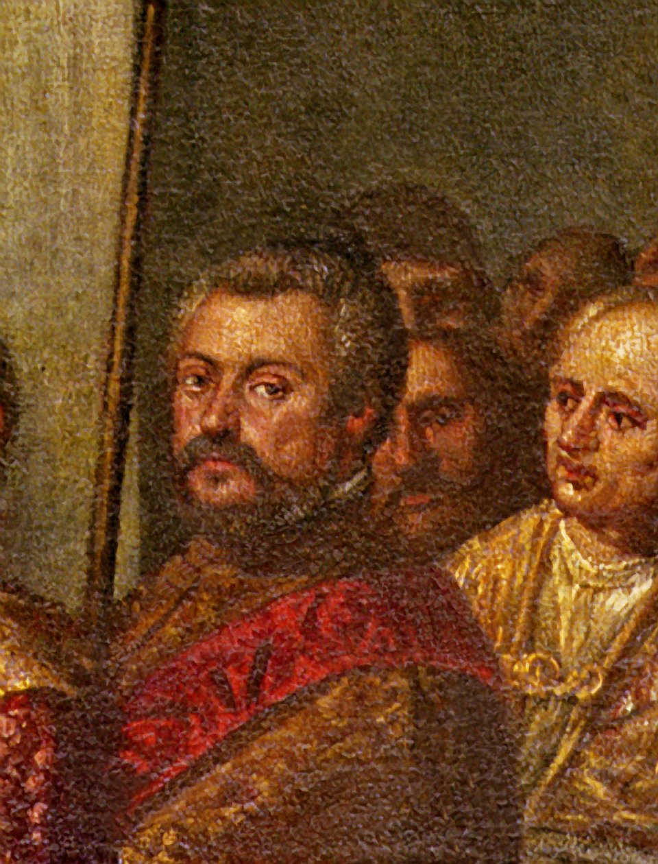 Benátský senátor, detail od francouzského krále Henriho III., který navštívil Benátky v roce 1574, z pokoje čtyř dveří (detail 71525) od Andrea Vicentino