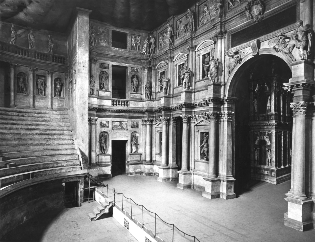 Interiér divadla z let 1580-85 od Andrea Palladio