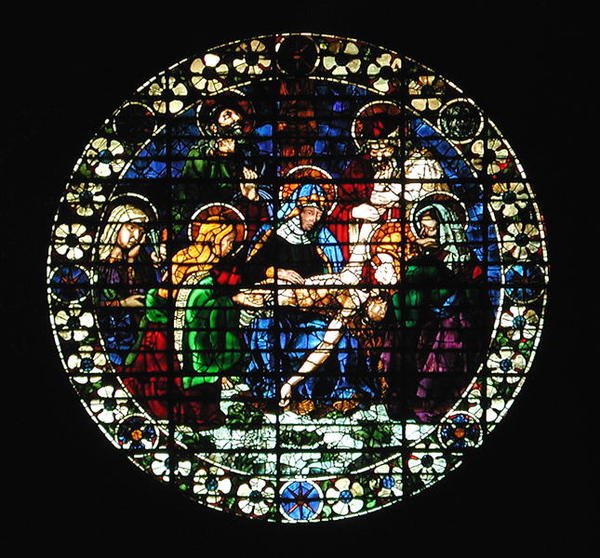 Oculus zobrazující Sestavení Krista, 1444 od Andrea del Castagno