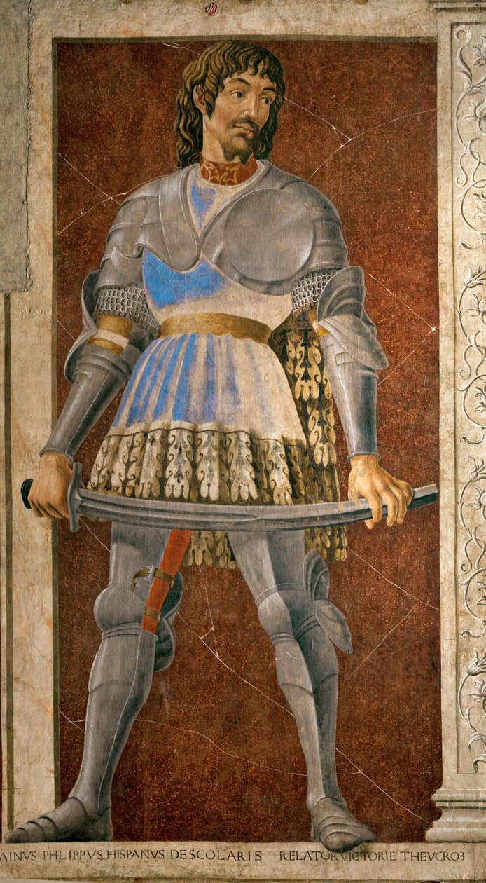 Pipo Spano, condottiere (malba na plátně) od Andrea del Castagno