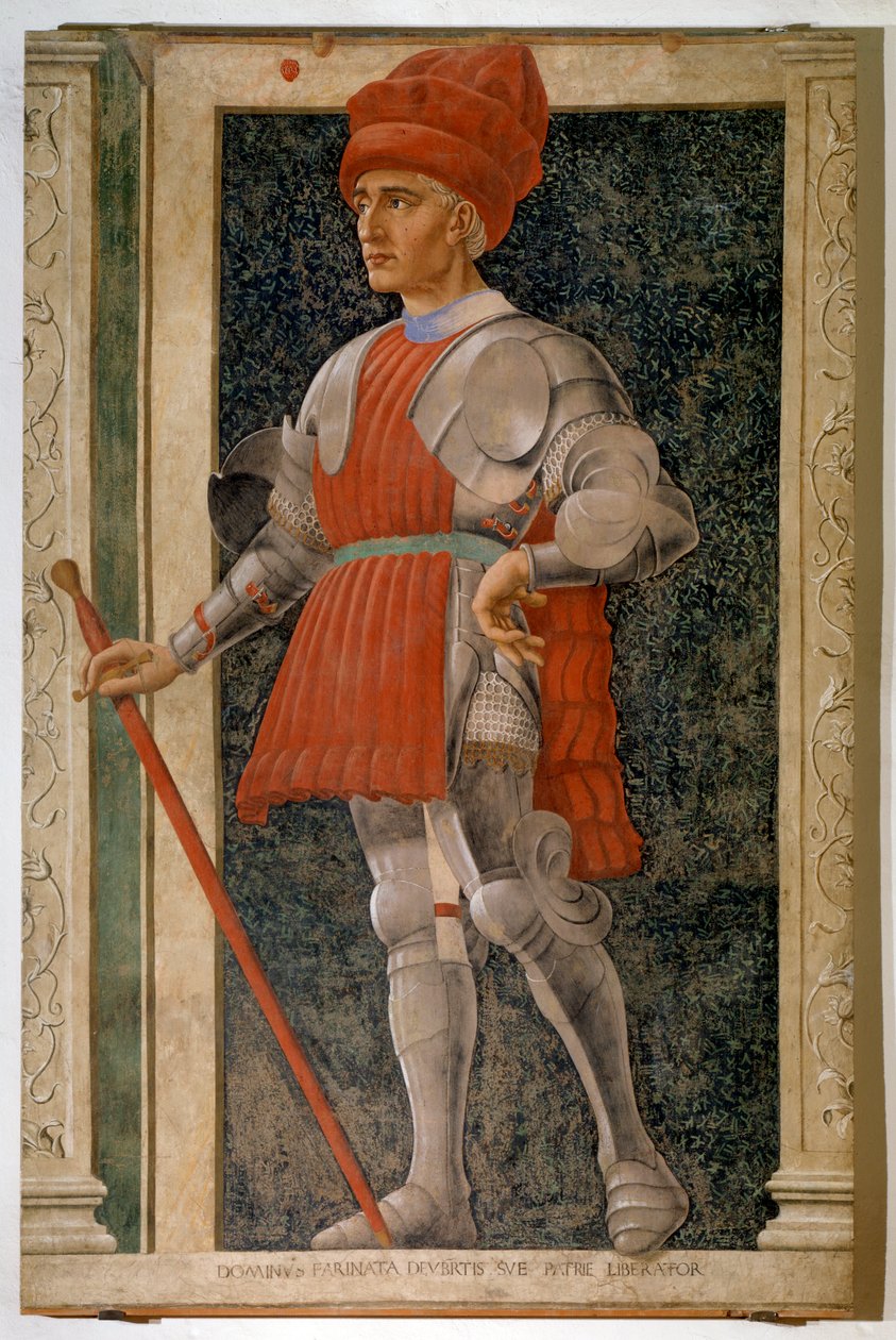 Portrét Farinaty degli Uberti, italského aristokrata a vojevůdce (čerstvý od Andrea del Castagno