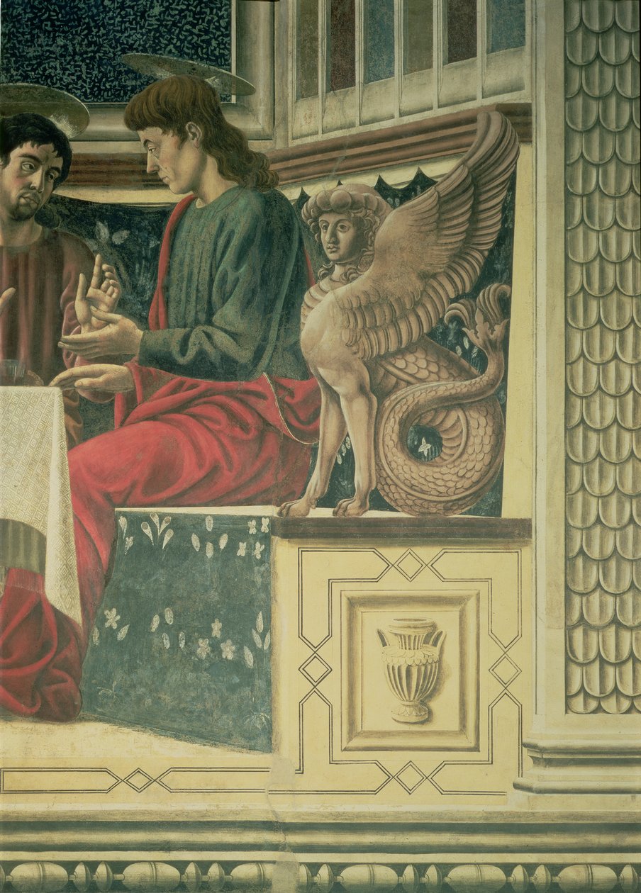 Poslední večeře, detail sv. Jakuba Menšího, 1447 detail fresky z 85172 od Andrea del Castagno