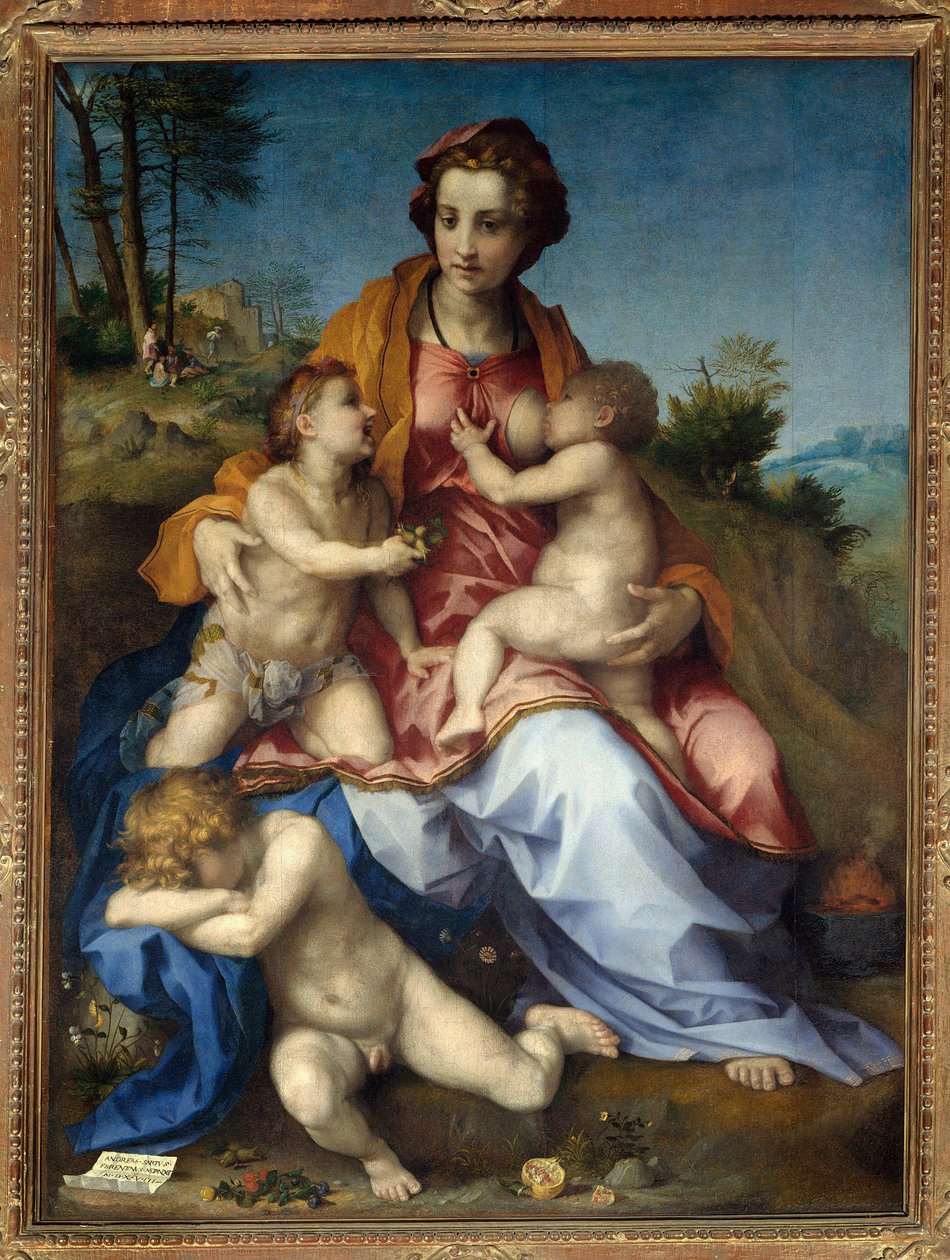 Charitní malba Andrea del Sarto (1486-1531) 1518 Ne. 1,85 x 1,37 m. Paříž. od Andrea del Sarto