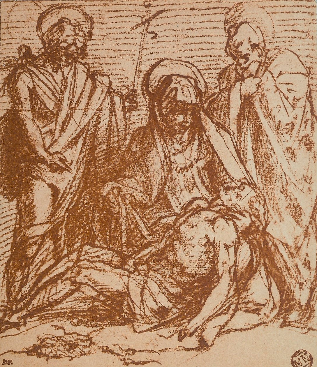 Mrtvý Kristus v náručí panen (Pieta) od Andrea del Sarto