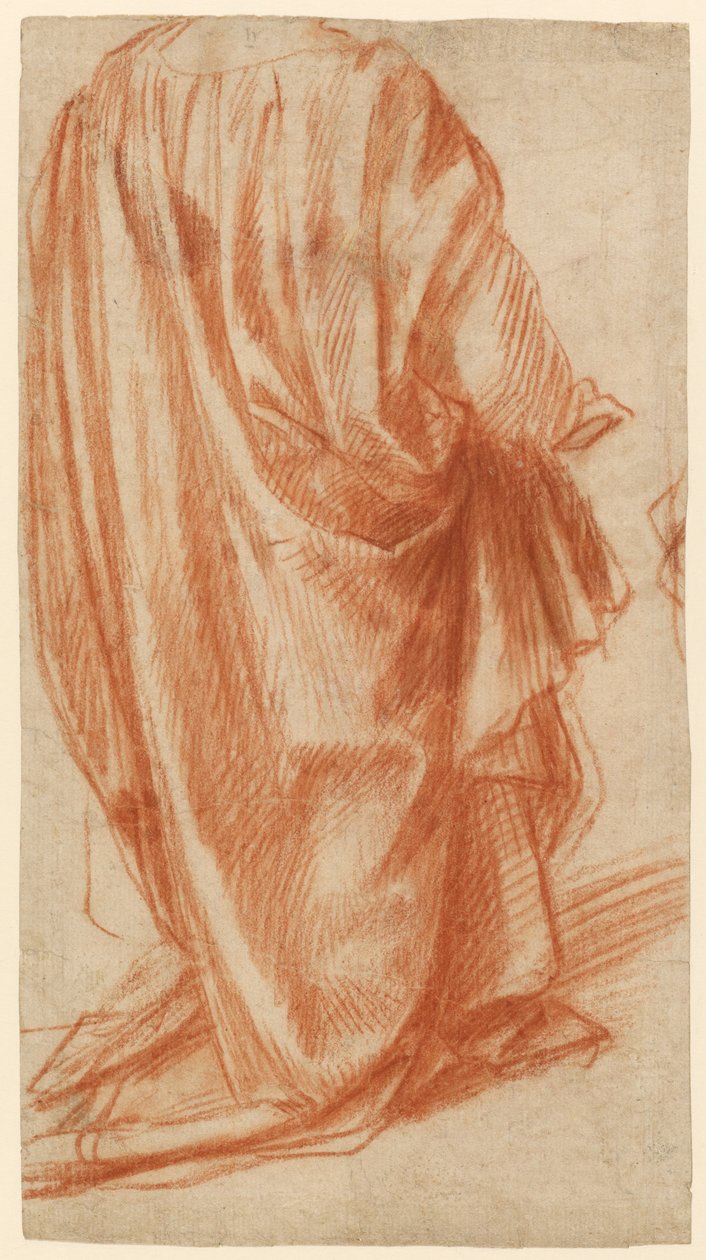 Studie von Drapierungen (recto); Studie eines nackten Mannes (verso) od Andrea del Sarto