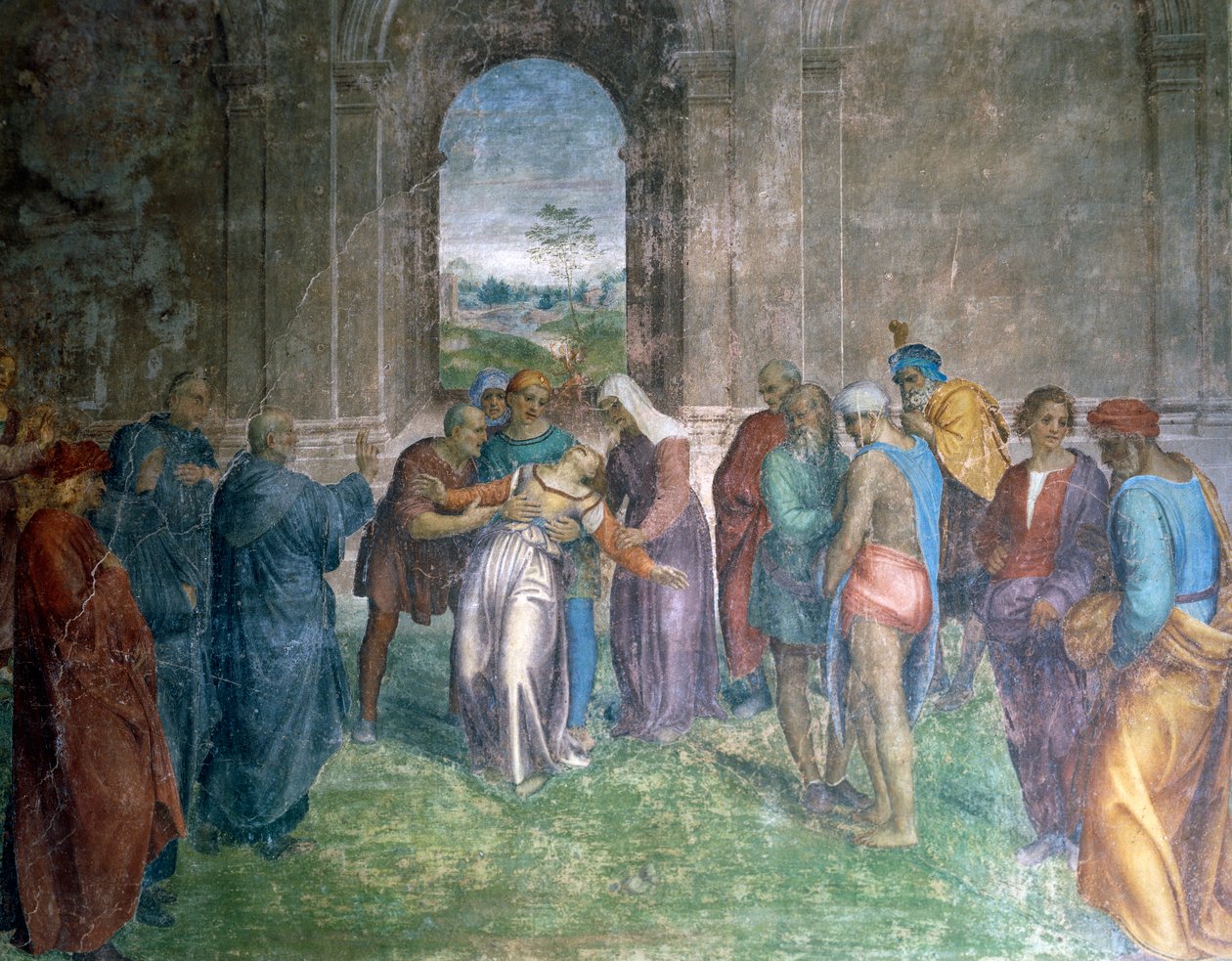 Uzdravení posedlé ženy, Andrea del Sarto od Andrea del Sarto
