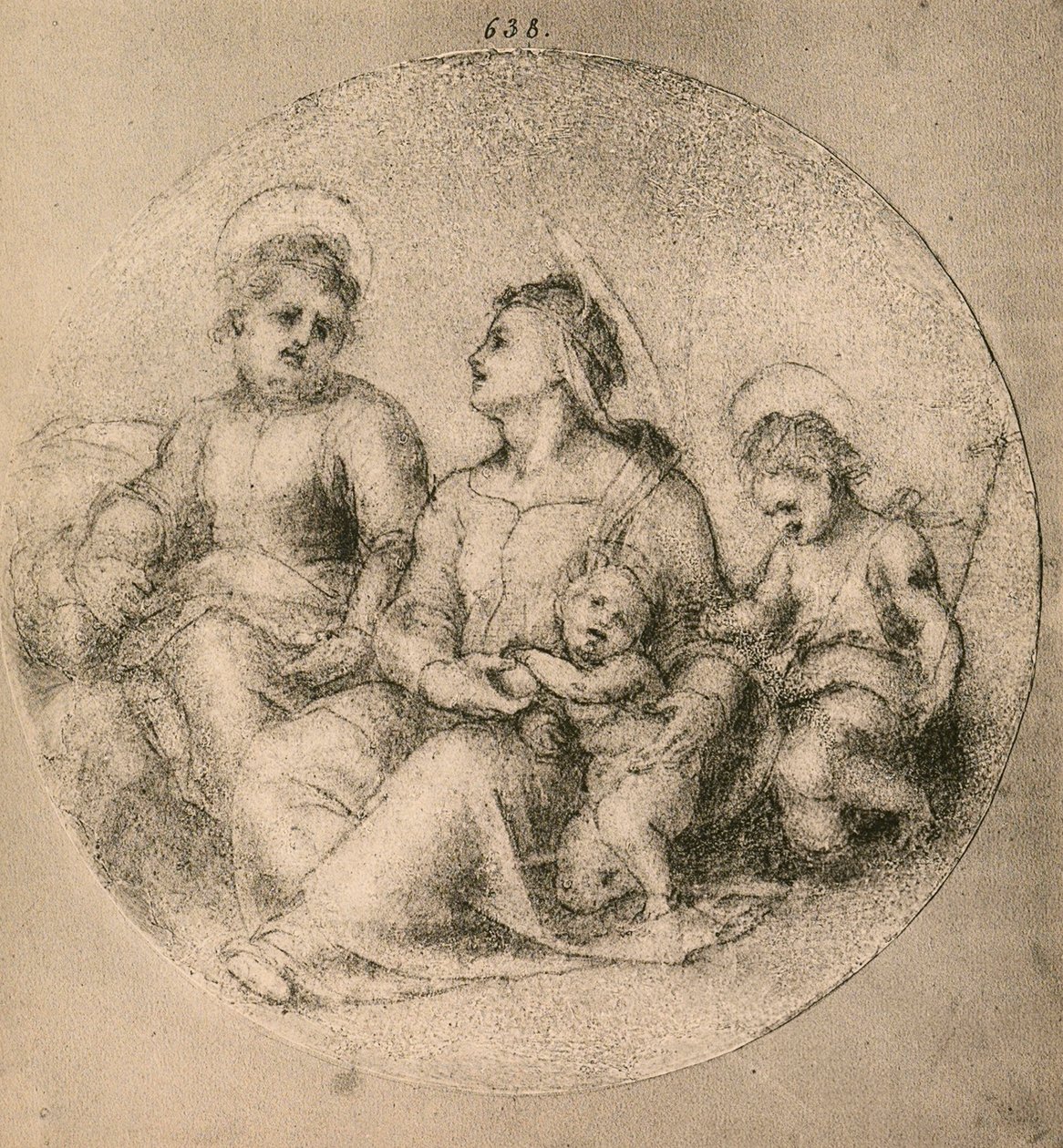 Svatá rodina s nemluvnětem sv od Andrea del Sarto