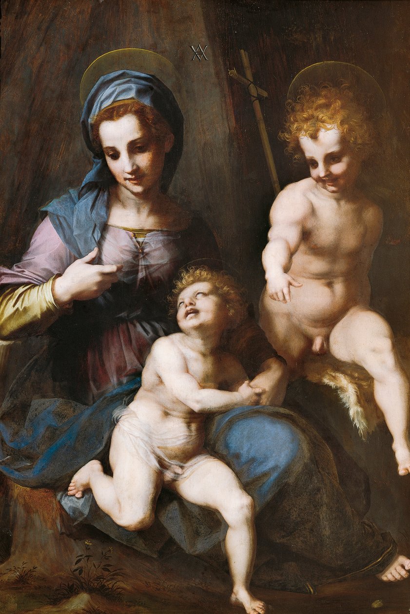 Madona s dítětem se svatým Janem Křtitelem od Andrea del Sarto