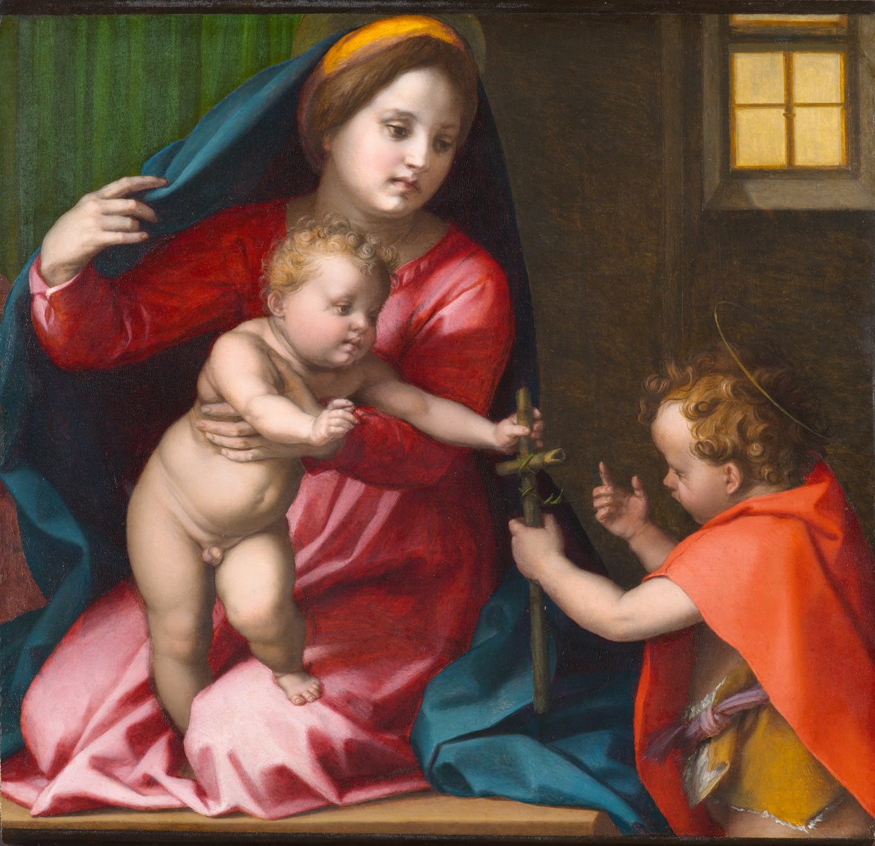 Madona s dítětem se svatým Janem Křtitelem, kolem roku 1528 (olej na desce) od Andrea del Sarto