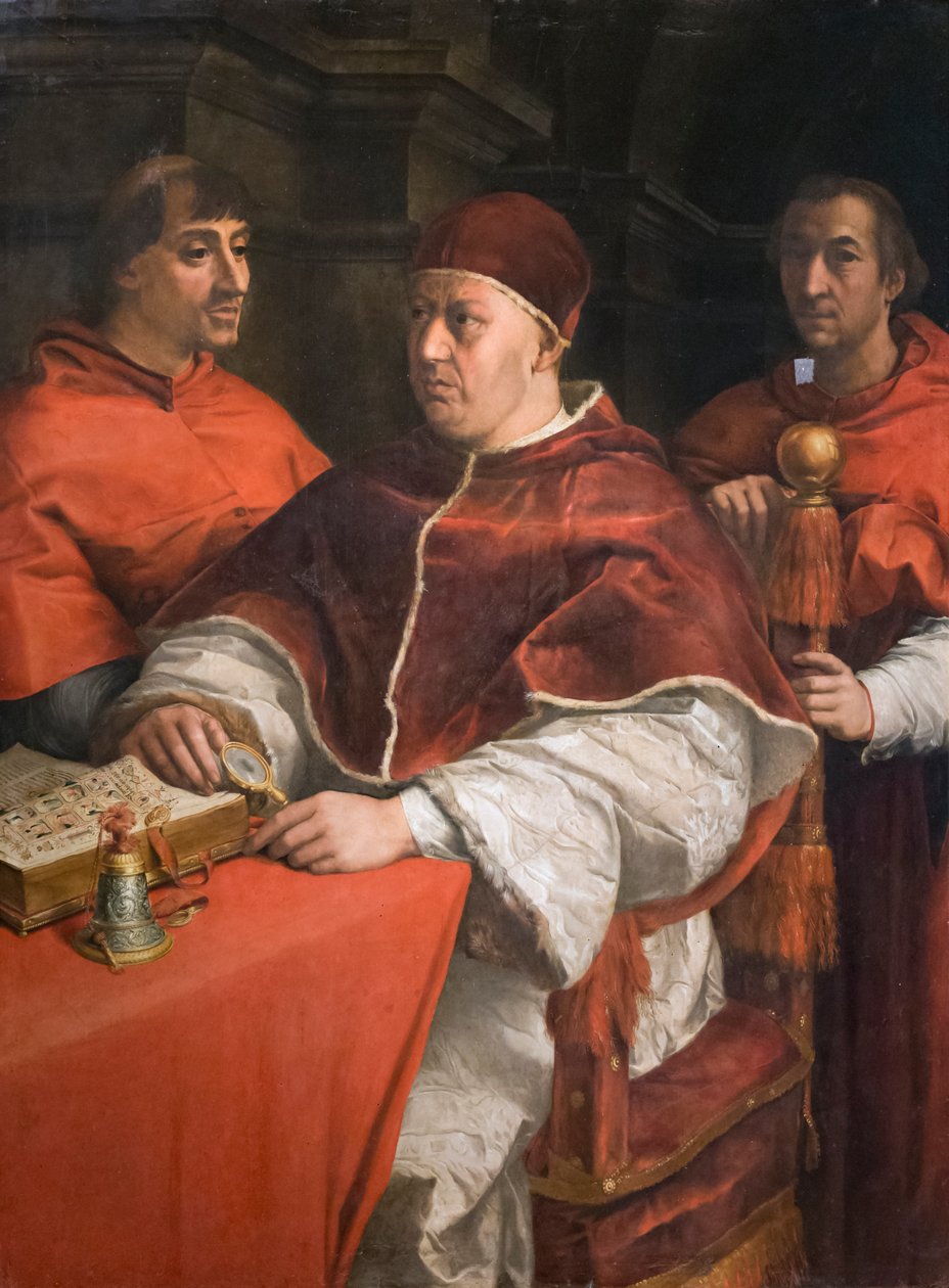 Portrét papeže Leone X se dvěma kardinály od Andrea del Sarto