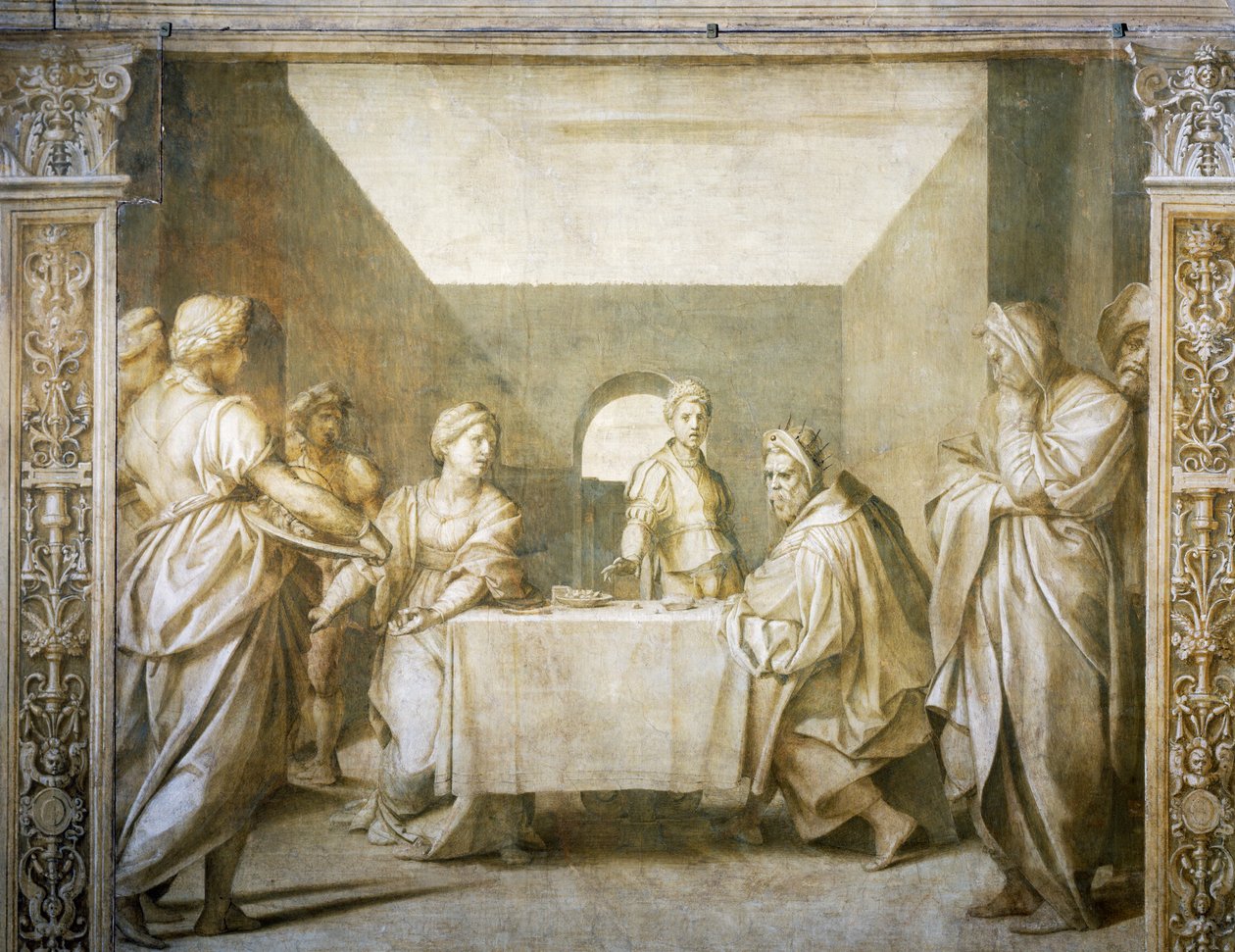 Prezentace Baptistovy hlavy Herodiadě od Salome od Andrea del Sarto