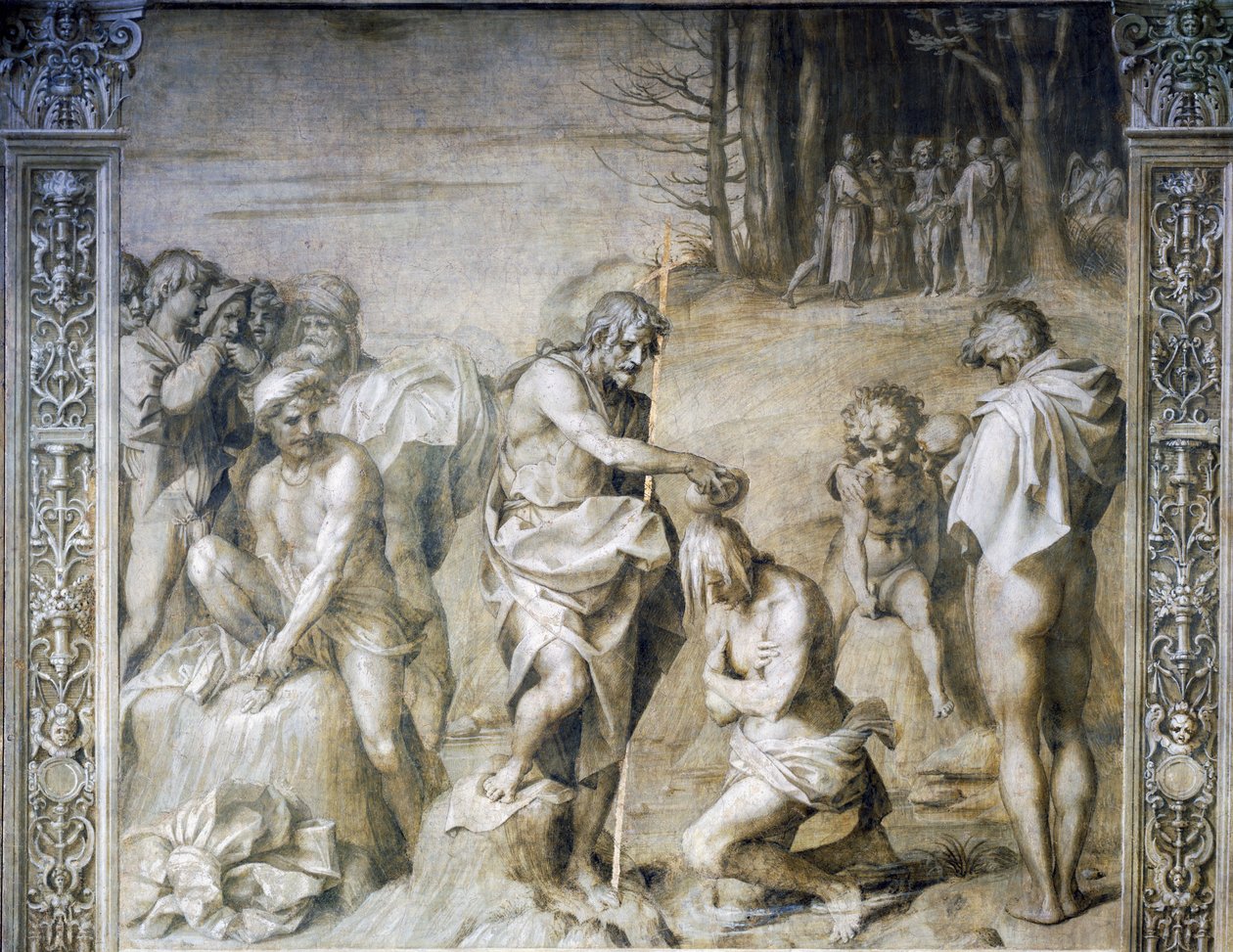 Svatý Jan křtí zástupy od Andrea del Sarto
