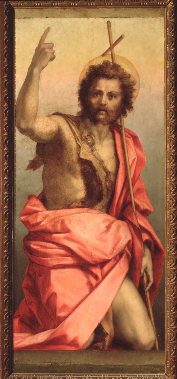 Svatý Jan Křtitel, oltář sv. Anežky (obraz,1525-1528) od Andrea del Sarto