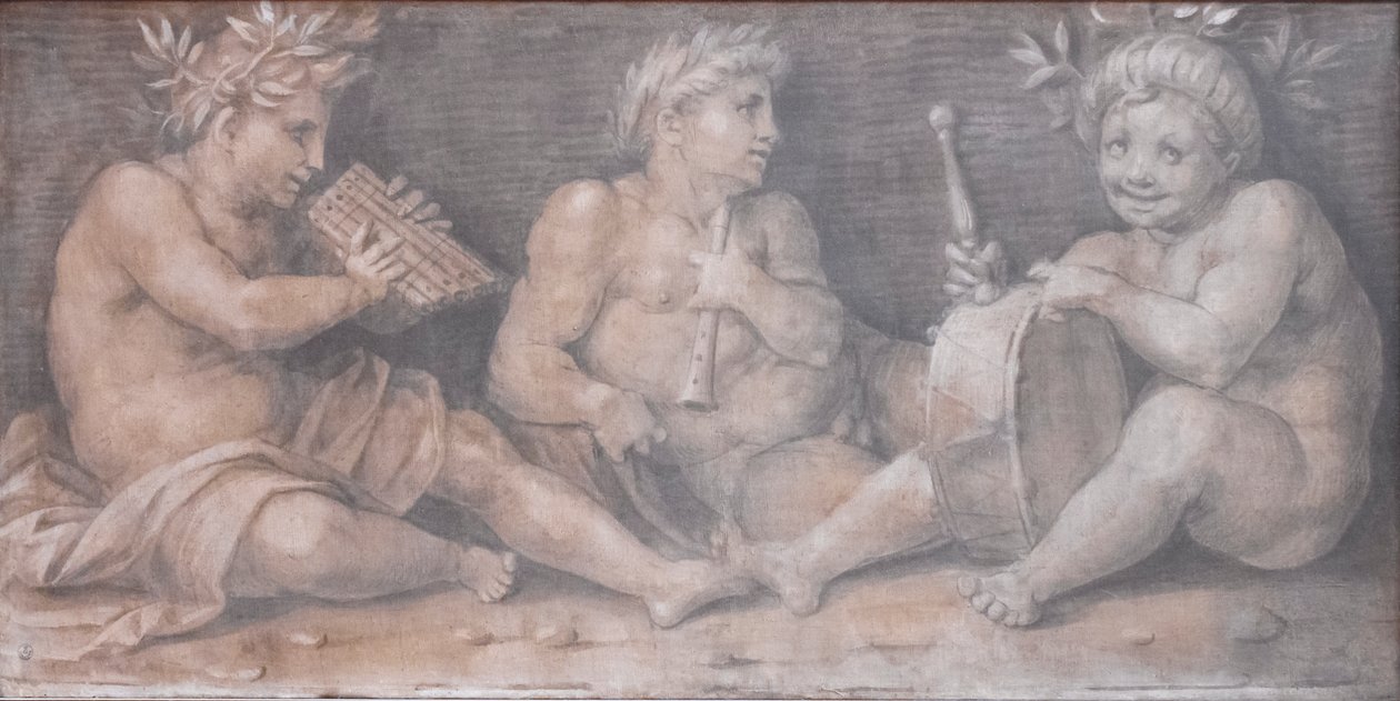 Scéna s postavami v klasickém stylu od Andrea del Sarto