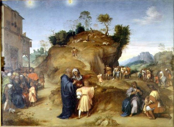 Scény z Dětství svatého Josefa (olej na panelu) od Andrea del Sarto