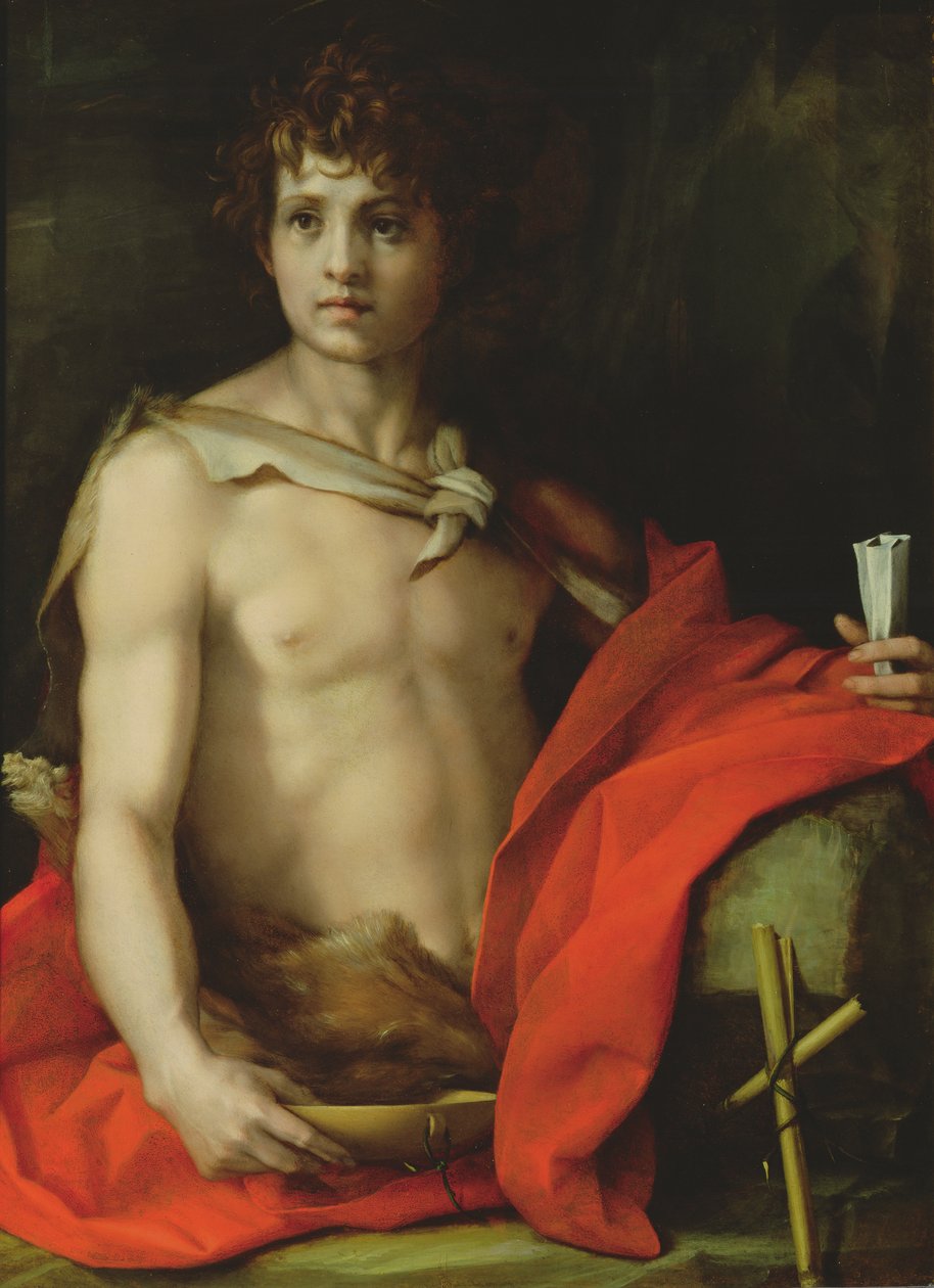 Sv. Jan Křtitel, 1522 (tempera na palubě) od Andrea del Sarto