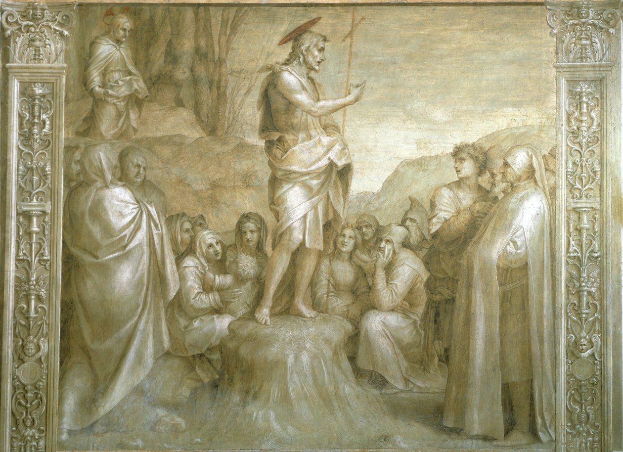Příběhy svatého Jana, Andrea del Sarto (1486-1530), freska, Detail, Klášter Scalzo, Florencie od Andrea del Sarto
