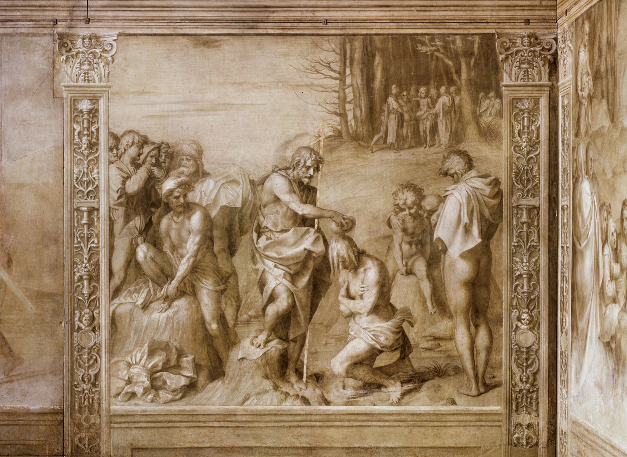 Příběhy svatého Jana Křtitele: Jana: Příběhy o sv. Janě: Křest zástupů od Andrea del Sarto