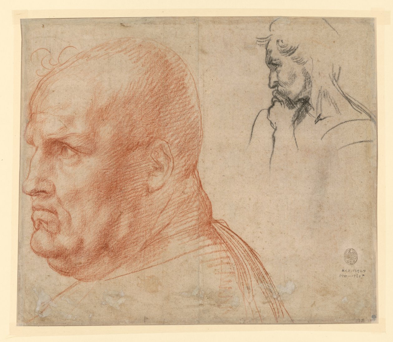 Studie o dvou hlavách od Andrea del Sarto