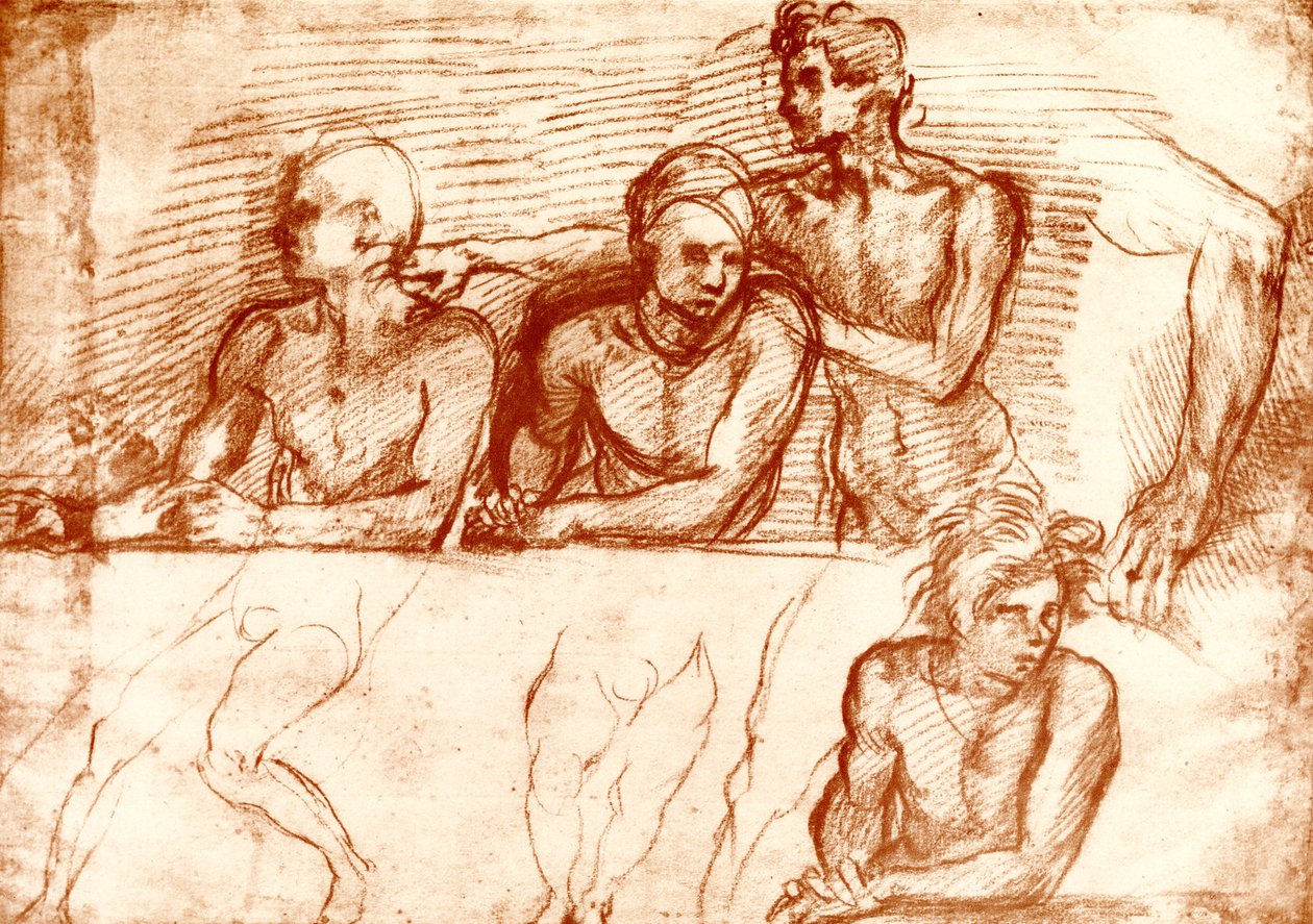 Studie k Poslední večeři od Andrea del Sarto