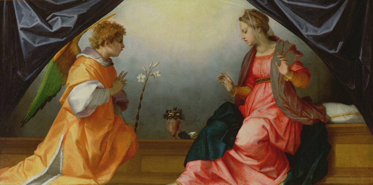 The Annunciation, 1528 (tempera na panelu) od Andrea del Sarto