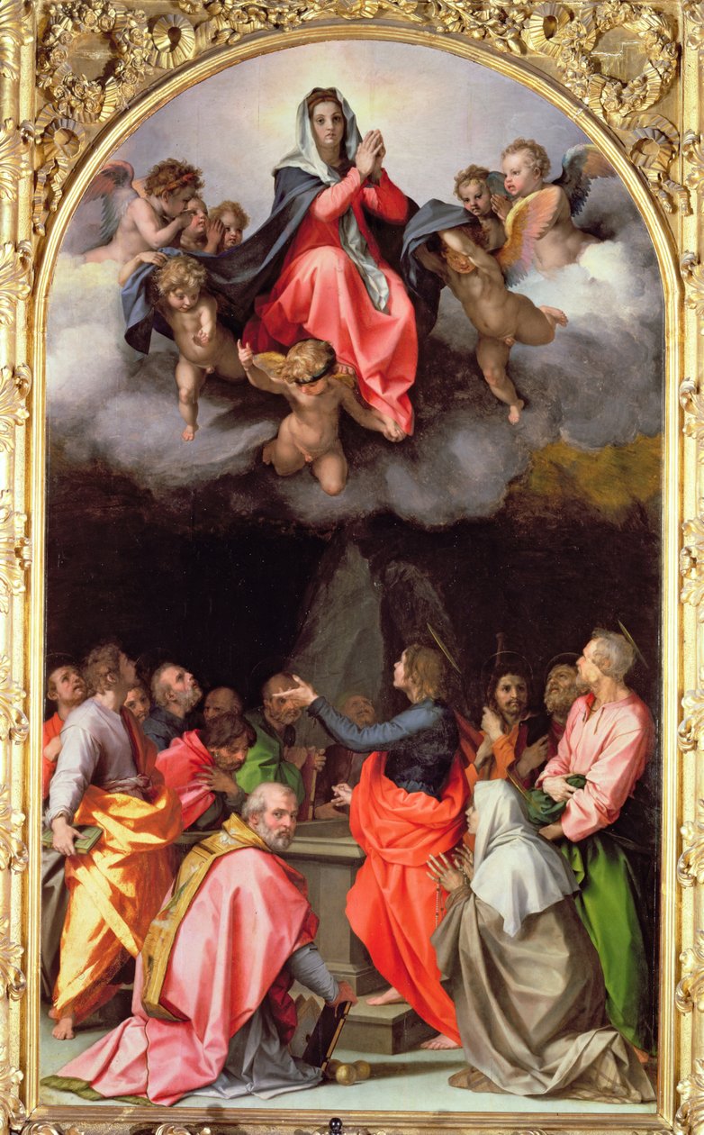Nanebevzetí Panny Marie (Maria Himmelfahrt) (oltářní obraz) od Andrea del Sarto