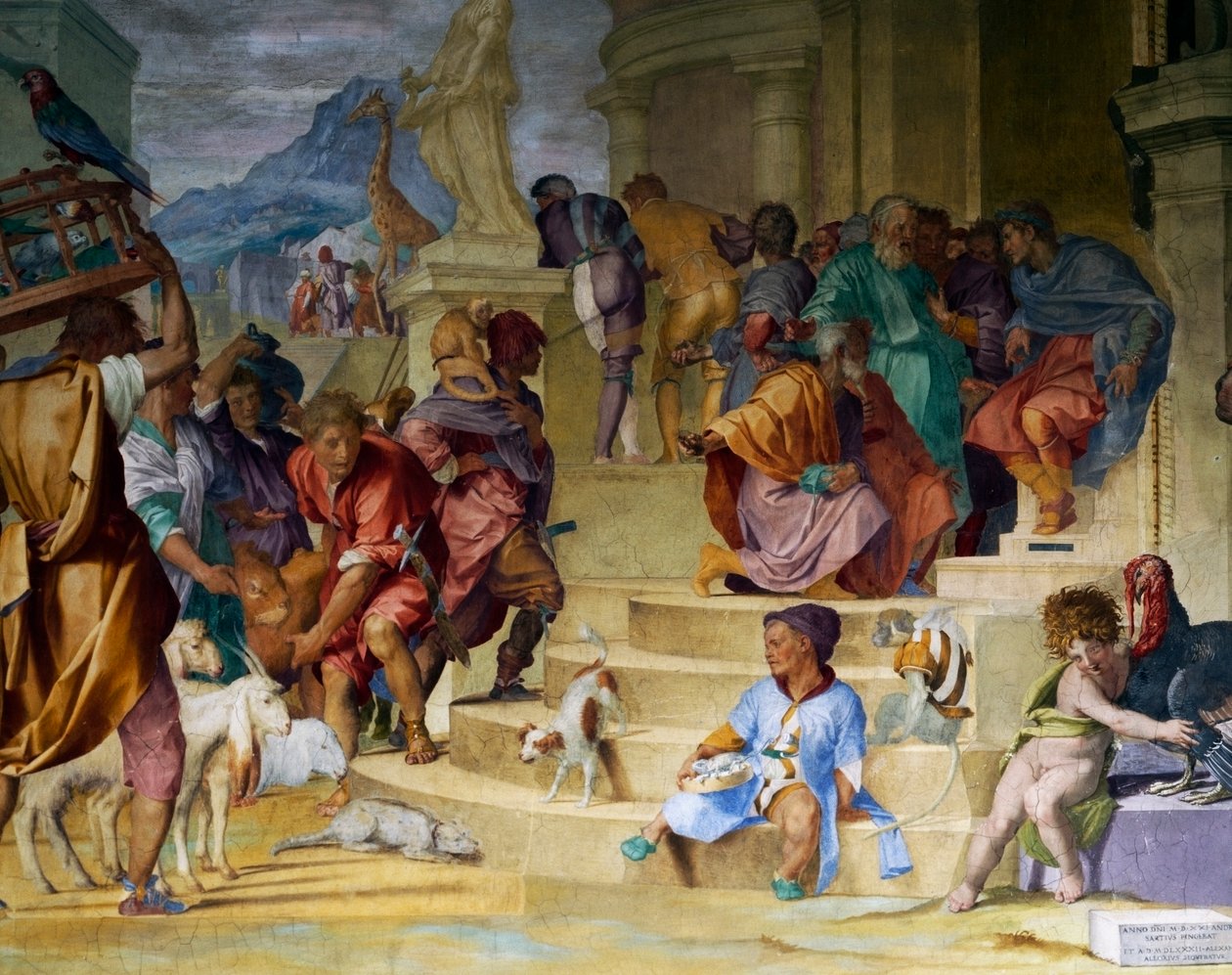 Triumf Caesara Andrea del Sarto a Alessandro Allori (1520) Medicean Villa Poggio a Caiano od Andrea del Sarto