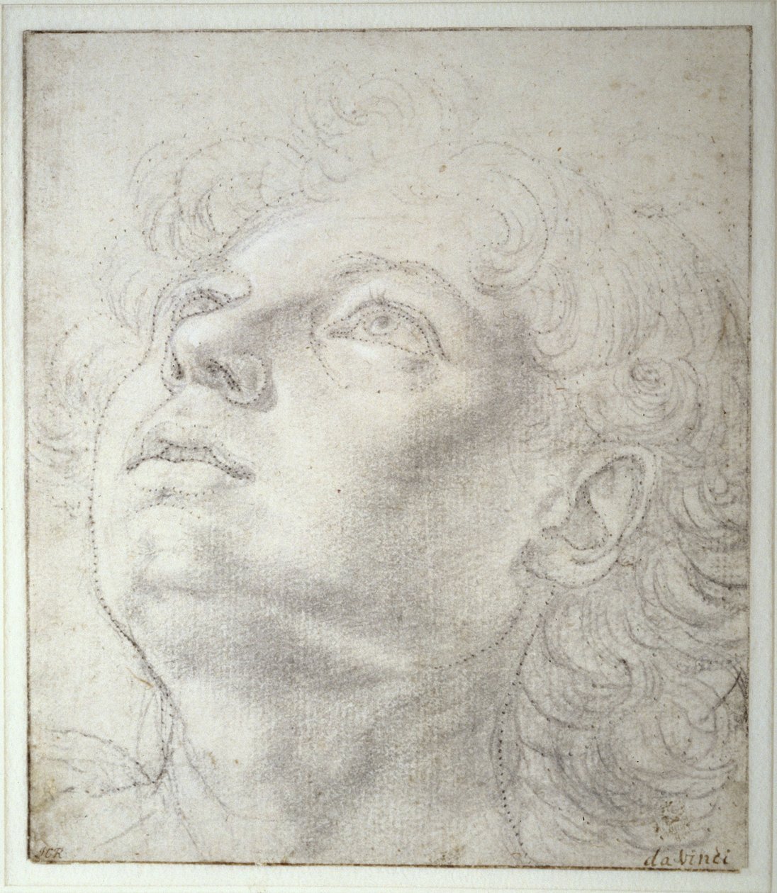 Hlava anděla od Andrea del Verrocchio