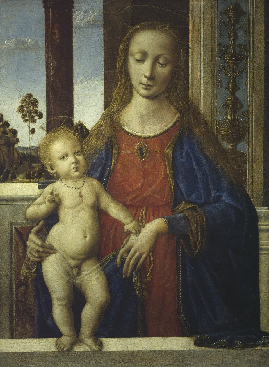 Panna a dítě, kolem 1475-80 od Andrea del Verrocchio