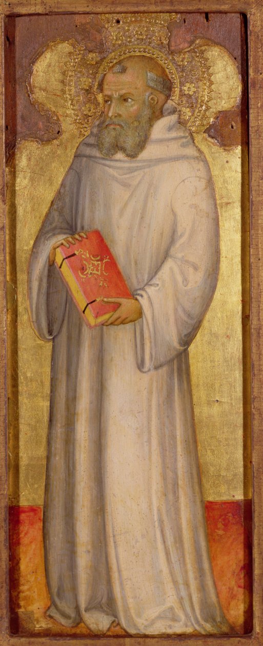 St. Benedikt, zakladatel nejstaršího řádu (cca 500) od Andrea di Bartolo