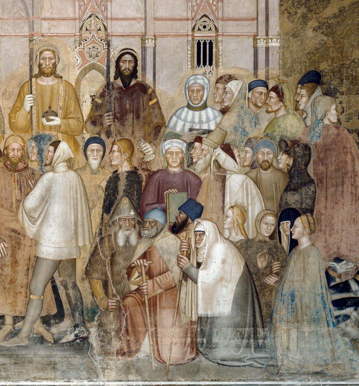 Triumf katolické církve (Detail Fresco od Andrea di Bonaiuto (fl.1343 77)