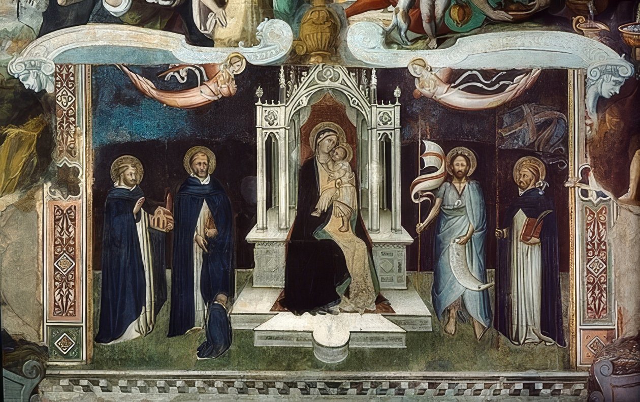 Trůnná Madonna. 1370 od Andrea di Bonaiuto