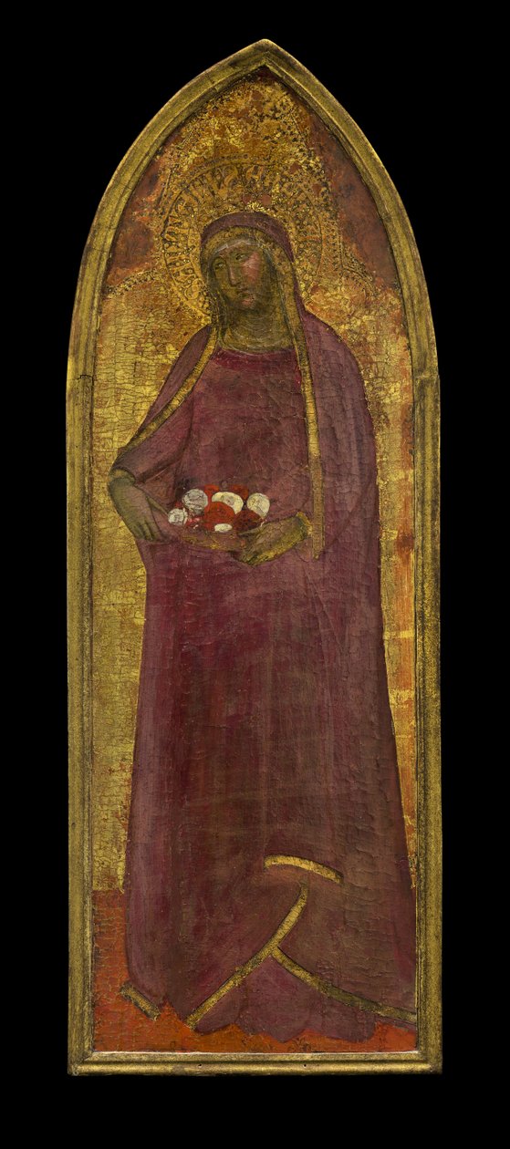 Svatá Alžběta Uherská, asi 1365 (tempera a plátkové zlato na dřevě) od Andrea di Bonaiuto fl.1343 77 Andrea di Bonaiuto fl.1343 77