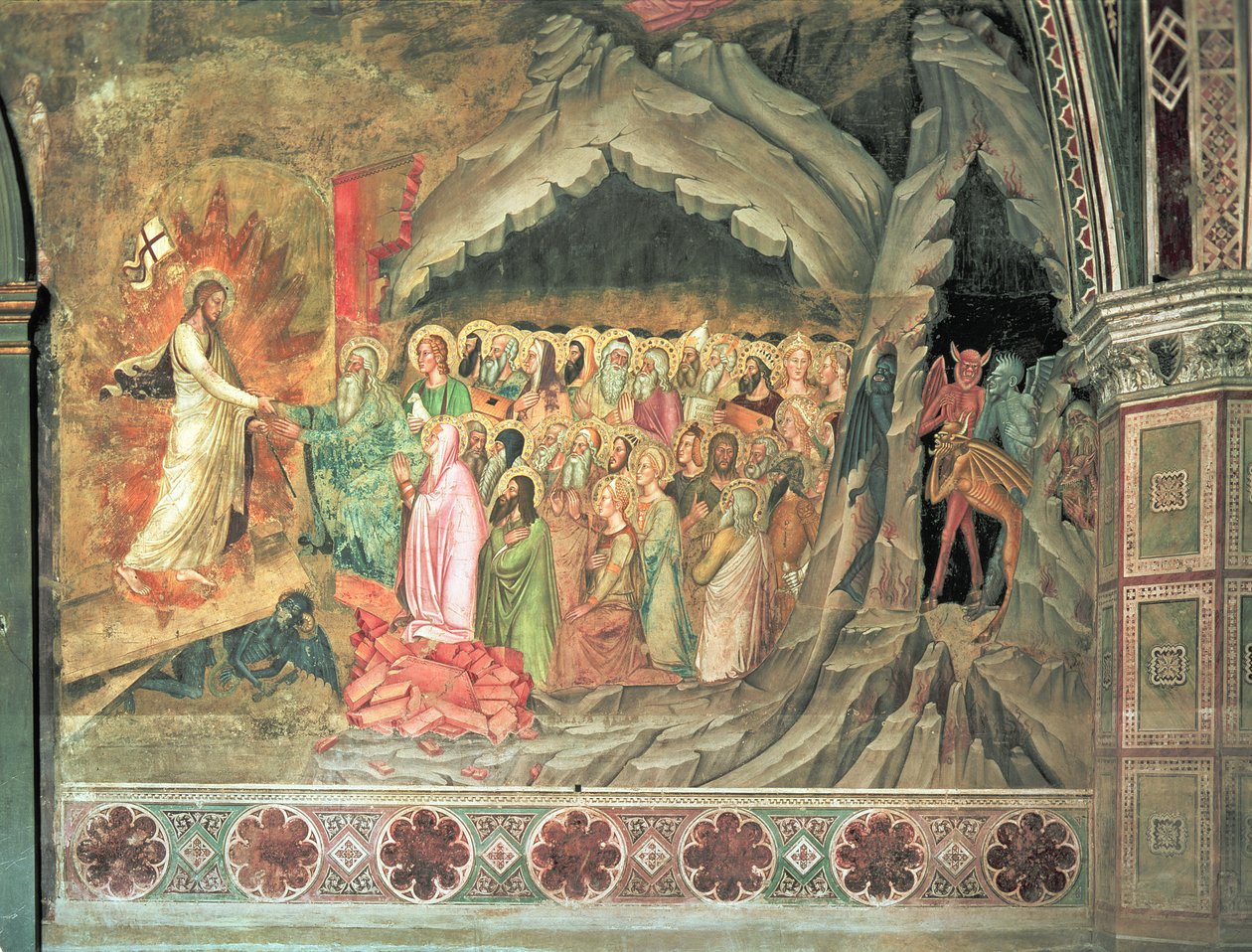 Sestup do limba, ze Španělské kaple, 1366-88 od Andrea di Bonaiuto fl.1343 77 Andrea di Bonaiuto fl.1343 77