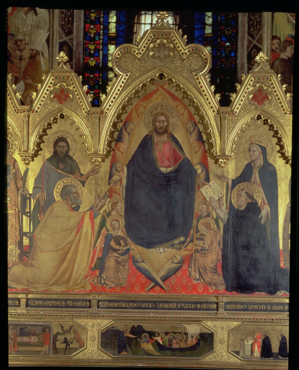 Strozziho oltář, 1357 detail panelu z 72246 od Andrea di Cione Orcagna