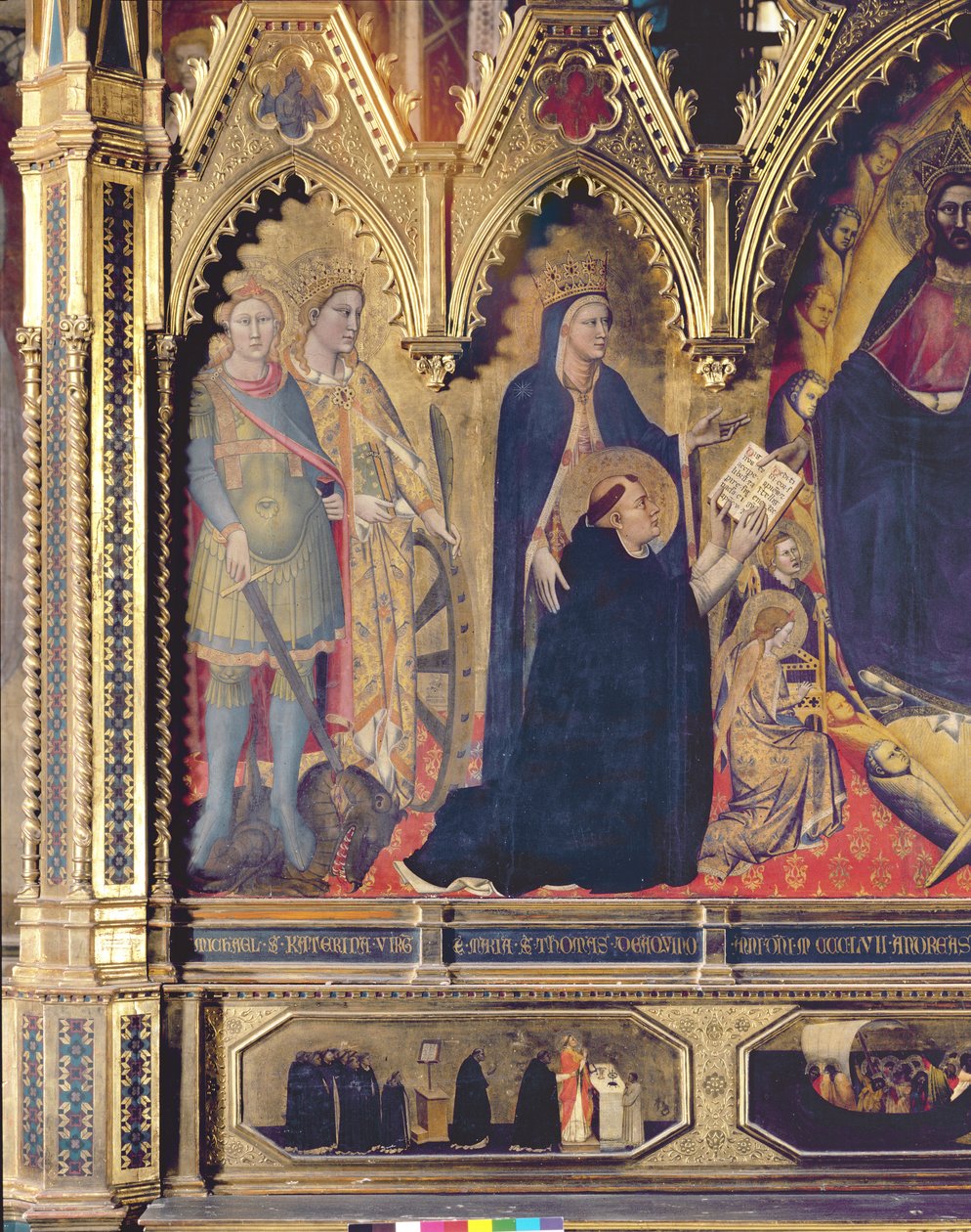 Strozziho oltář, 1357 detail panelu z 72246 od Andrea di Cione Orcagna