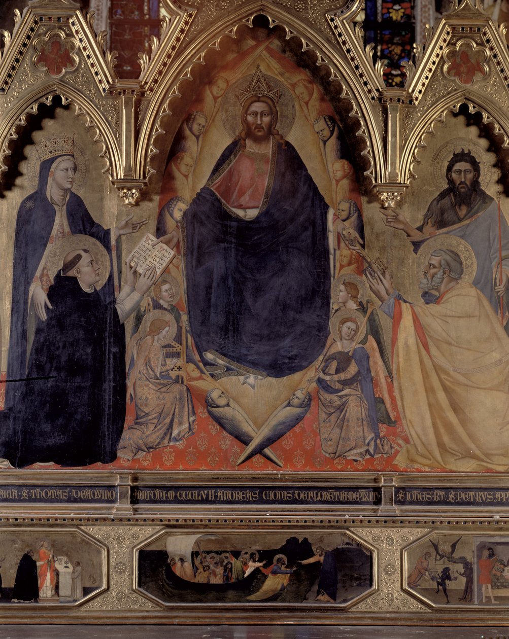 Strozziho oltář, 1357 detail panelu z 72246 od Andrea di Cione Orcagna