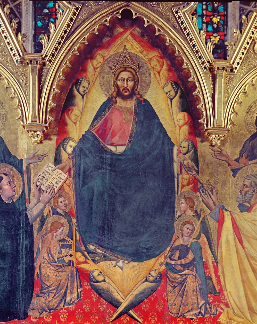 Strozziho oltář, 1357 detail panelu z 72246 od Andrea di Cione Orcagna