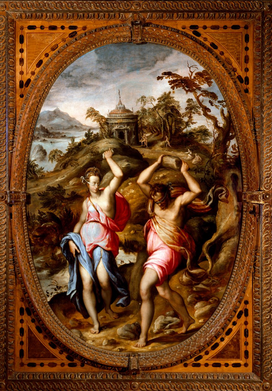 Deucalion a Pyrrha (malba od Andrea di Mariotto del Minga