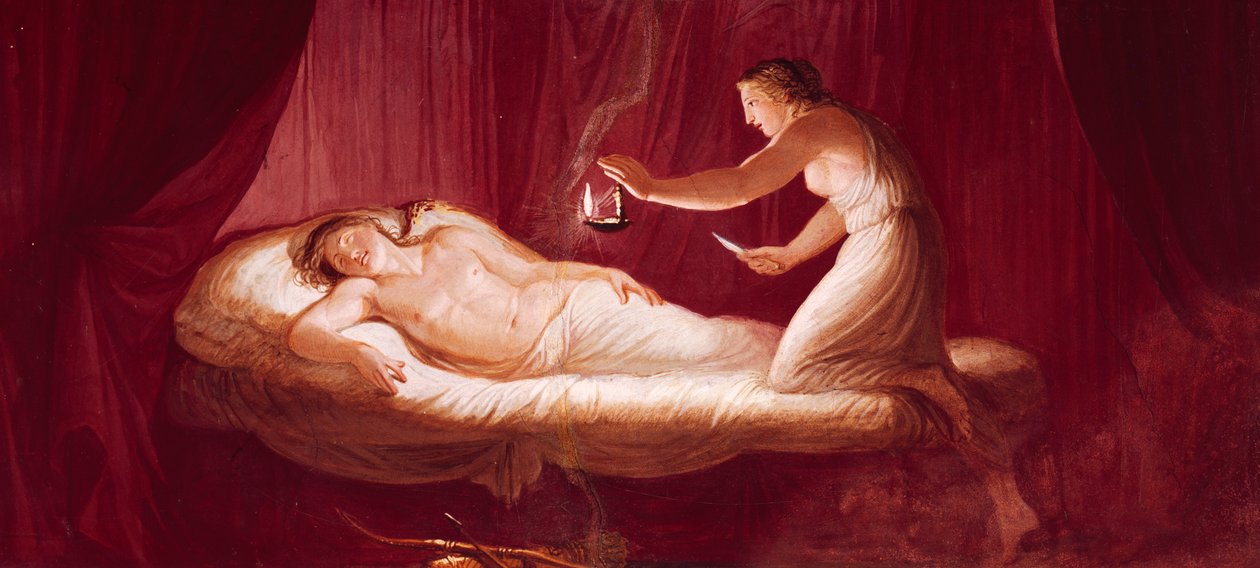 Love Injuring Psyche, Andrea Appiani, freska od Andrea the Elder Appiani