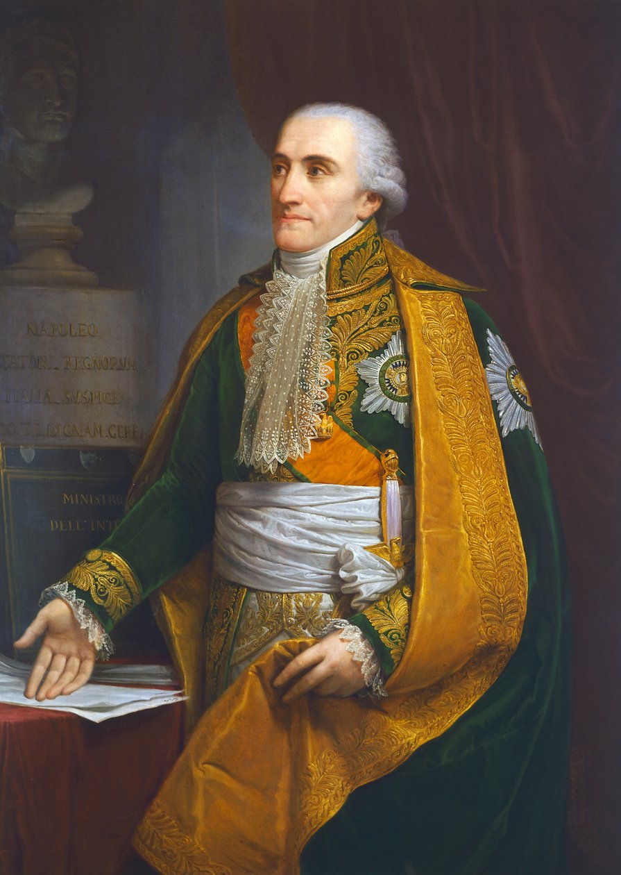 Portrét Luigi Giuseppe Arborio di Gattinara (1754-1828), markýz z Brém, ministr vnitra Italského království, obraz Andrea Appiani od Andrea the Elder Appiani