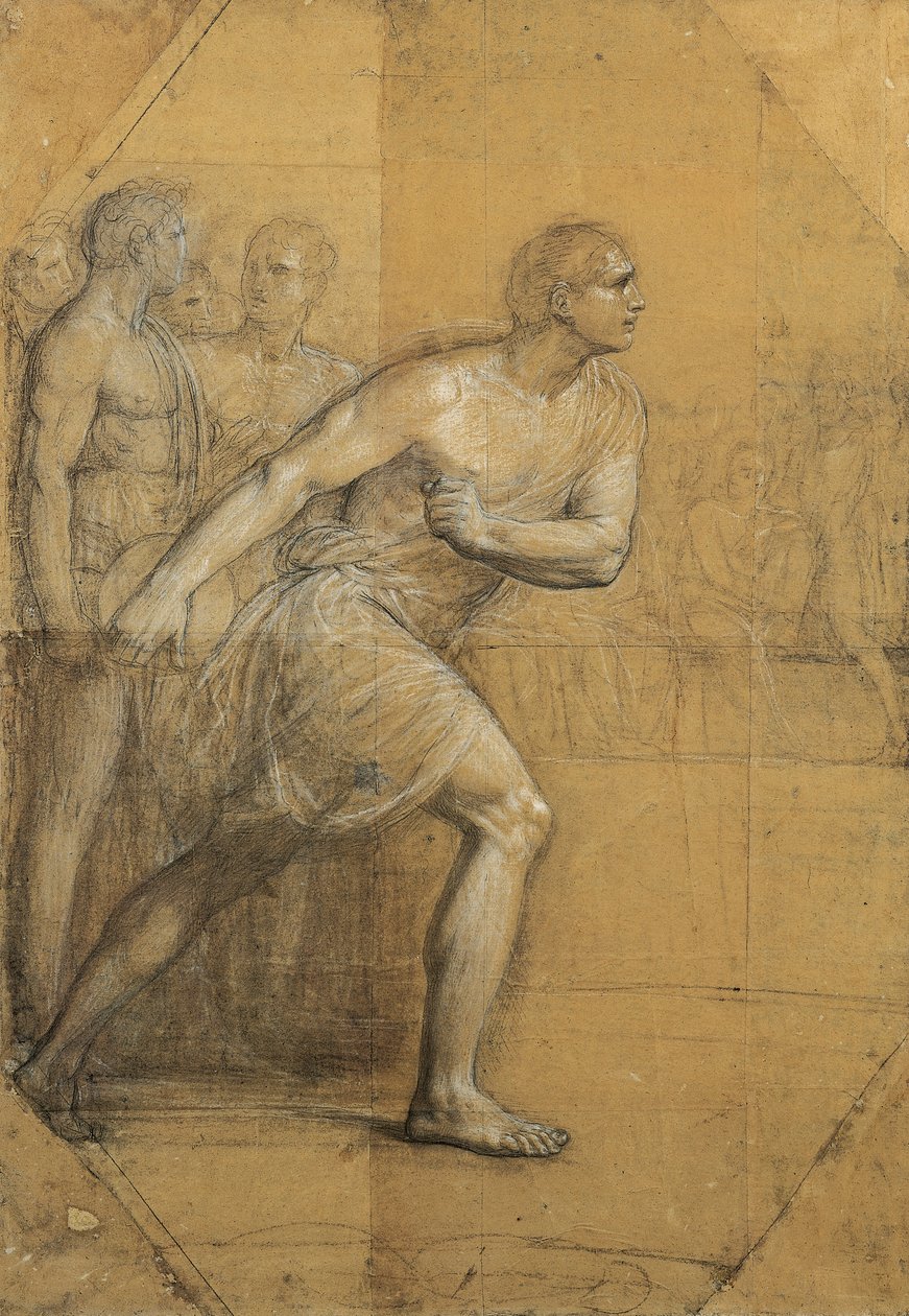 Vrhač disků, Andrea Appiani, kresba od Andrea the Elder Appiani