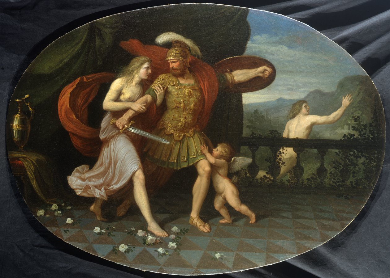 Hněv Marsu kontrolovaný Venuší od Andrea the Elder Appiani