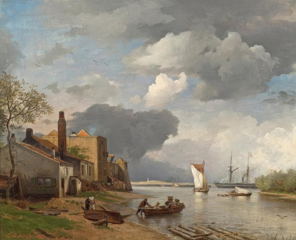 A.Achenbach, Jasné počasí od Andreas Achenbach