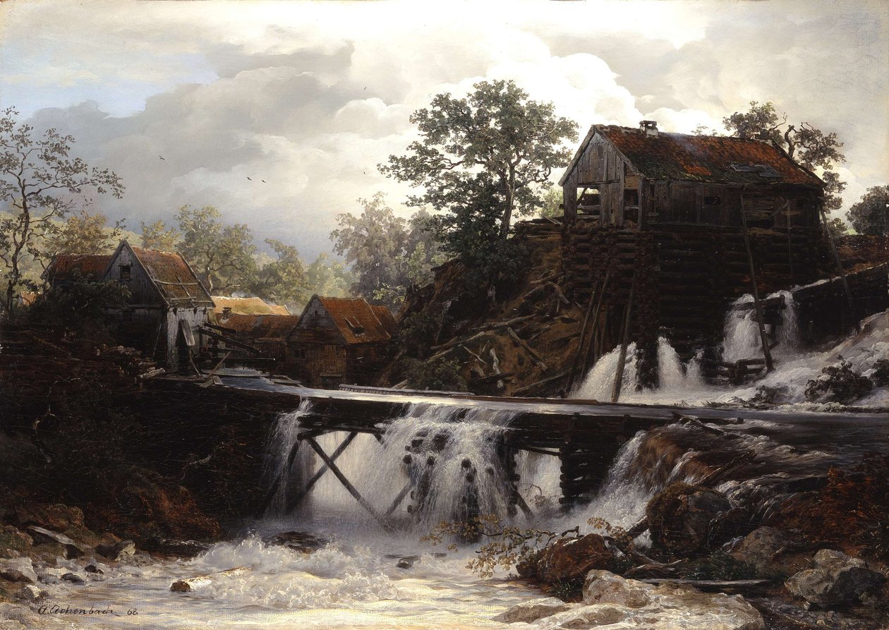 Dřevařský závod ve Vestfálsku od Andreas Achenbach