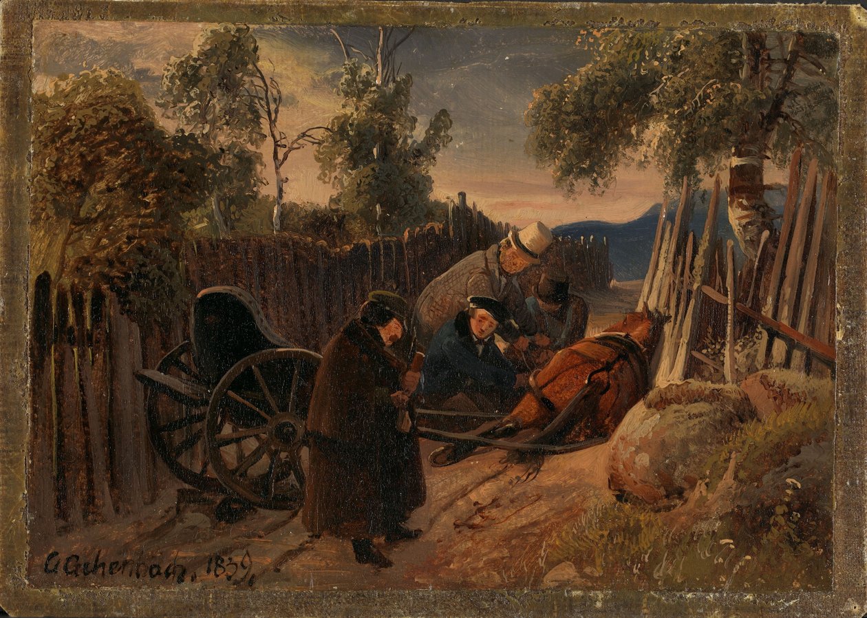 Nehoda s povozem od Andreas Achenbach