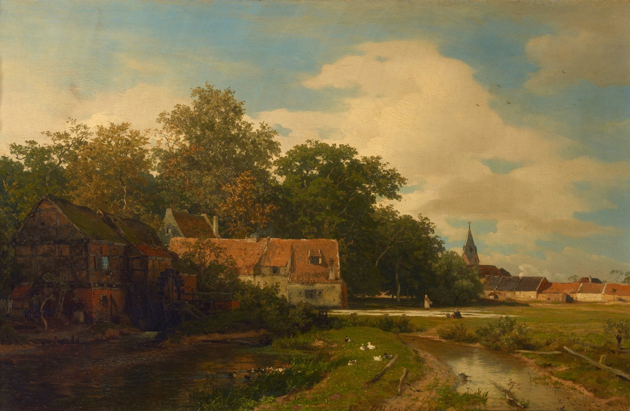 Vestfálský mlýn od Andreas Achenbach